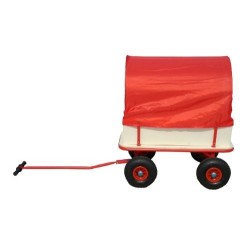 Bolderkar met huif rood bolderwagen