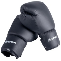 Bokshandschoenen zwart kunstof, kunstleer, bokshandschoen boxing glove, sparring