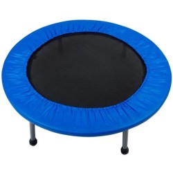 Super compacte en solide trampoline blauw 91 cm rond voor binnen en buiten gebruik, sc fitgear rampolines