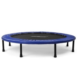 122 cm compacte en solide trampoline blauw rond voor binnen en buiten gebruik, fitgear rampolines