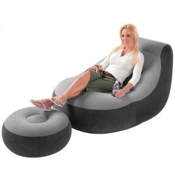 Intex Ultra Lounge opblaasbare stoel met poef