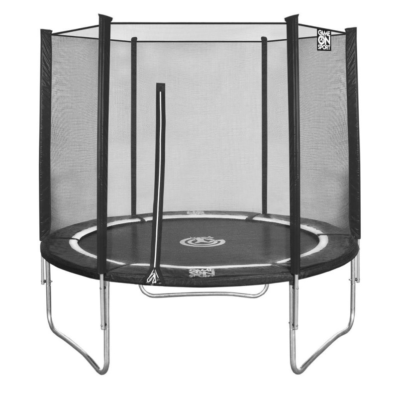 Jump Line 244 cm zwart trampoline met veiligheidsnet